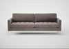 Eton 4 Seater Sofa Smart Luxe Velvet Mushroom / Brass