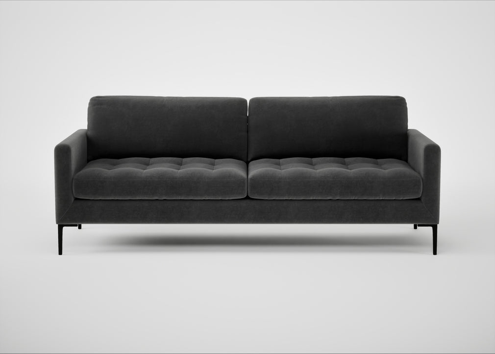 Eton 4 Seater Sofa Smart Luxe Velvet Nickel / Black
