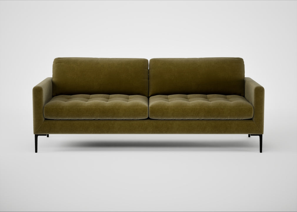 Eton 4 Seater Sofa Smart Luxe Velvet Peridot / Black