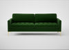 Eton 4 Seater Sofa Smart Velvet Forest / Brass