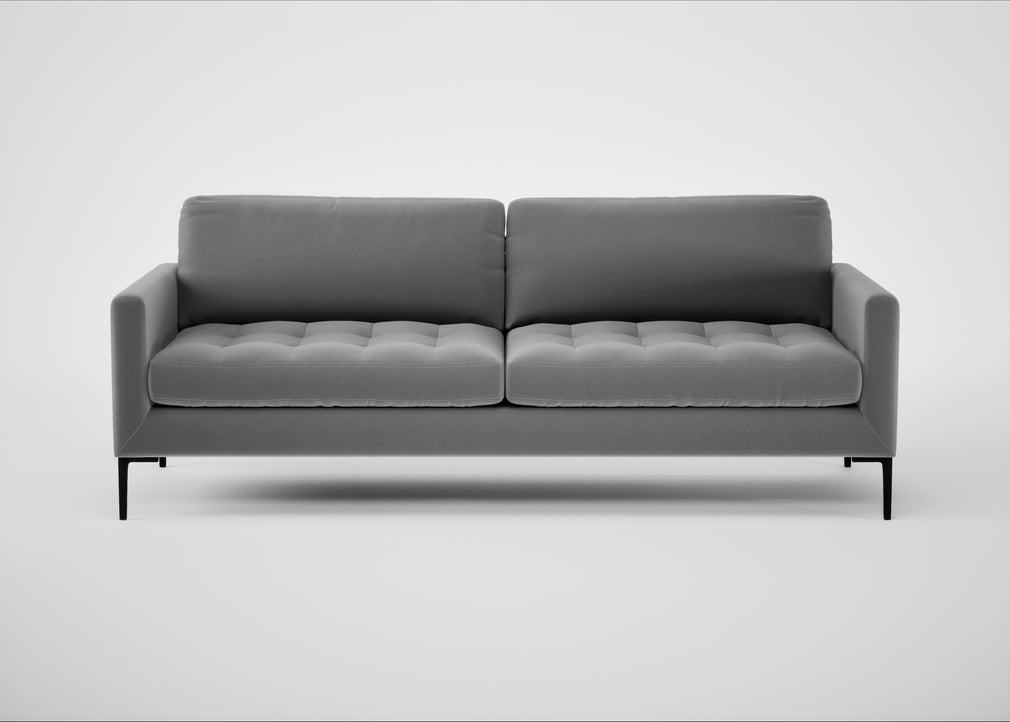 Eton 4 Seater Sofa Smart Velvet Mercury / Black