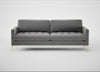Eton 4 Seater Sofa Smart Velvet Mercury / Brass