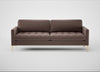 Eton 4 Seater Sofa Smart Velvet Mouse / Brass