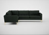 Eton Left Hand Facing Corner Sofa Boucle Fern / Brass