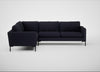 Eton Left Hand Facing Corner Sofa Boucle Indigo / Black