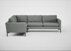 Eton Left Hand Facing Corner Sofa Boucle Steel / Black