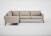 Eton Left Hand Facing Corner Sofa Broad Weave Putty / Black