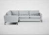 Eton Left Hand Facing Corner Sofa Broad Weave Tin / Black