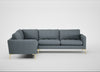 Eton Left Hand Facing Corner Sofa Capelo Linen-Cotton Mineral / Brass