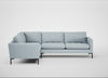 Eton Left Hand Facing Corner Sofa Capelo Linen-Cotton Sea Shanty / Black