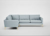 Eton Left Hand Facing Corner Sofa Capelo Linen-Cotton Sea Shanty / Brass
