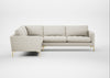 Eton Left Hand Facing Corner Sofa Chunky Boucle Ecru / Brass
