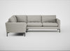 Eton Left Hand Facing Corner Sofa Melton Wool Limestone / Black