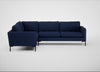 Eton Left Hand Facing Corner Sofa Melton Wool New Navy / Black