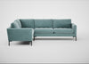Eton Left Hand Facing Corner Sofa Smart Luxe Velvet Mineral Blue / Black