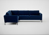 Eton Left Hand Facing Corner Sofa Smart Velvet Dusk / Black