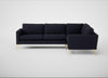 Eton Right Hand Facing Corner Sofa Boucle Indigo / Brass