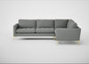 Eton Right Hand Facing Corner Sofa Boucle Steel / Brass