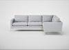 Eton Right Hand Facing Corner Sofa Broad Weave Tin / Brass
