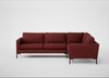 Eton Right Hand Facing Corner Sofa Capelo Linen-Cotton Etruscan Red / Black