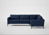 Eton Right Hand Facing Corner Sofa Capelo Linen-Cotton Inkspot / Black