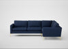 Eton Right Hand Facing Corner Sofa Capelo Linen-Cotton Inkspot / Brass