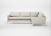 Eton Right Hand Facing Corner Sofa Chunky Boucle Ecru / Brass