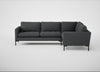 Eton Right Hand Facing Corner Sofa Melton Wool Granite / Black
