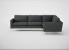 Eton Right Hand Facing Corner Sofa Melton Wool Granite / Brass