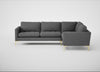 Eton Right Hand Facing Corner Sofa Melton Wool Shale / Brass