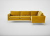 Eton Right Hand Facing Corner Sofa Smart Luxe Velvet Canary / Brass