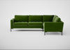 Eton Right Hand Facing Corner Sofa Smart Luxe Velvet Grass / Black
