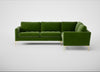Eton Right Hand Facing Corner Sofa Smart Luxe Velvet Grass / Brass