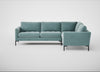 Eton Right Hand Facing Corner Sofa Smart Luxe Velvet Mineral Blue / Black