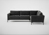 Eton Right Hand Facing Corner Sofa Smart Luxe Velvet Nickel / Black