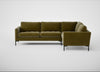 Eton Right Hand Facing Corner Sofa Smart Luxe Velvet Peridot / Black