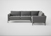 Eton Right Hand Facing Corner Sofa Smart Velvet Mercury / Black