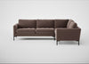 Eton Right Hand Facing Corner Sofa Smart Velvet Mouse / Black