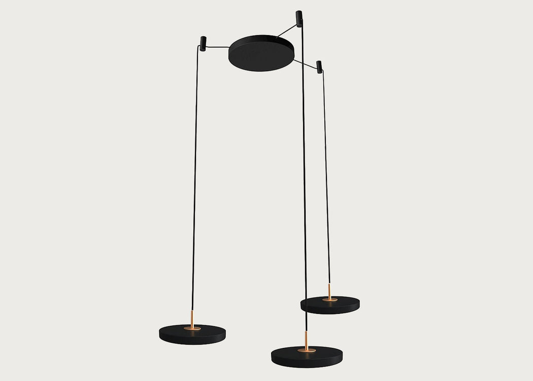 Asteria LED Micro Cluster 3 Pendant Light Black