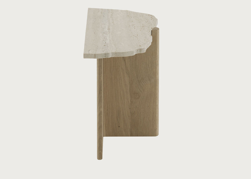 Rhea Side Table Travertine Top