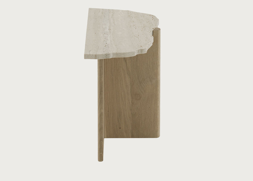 Rhea Side Table Travertine Top