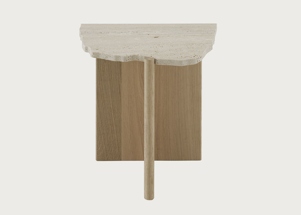 Rhea Side Table Travertine Top