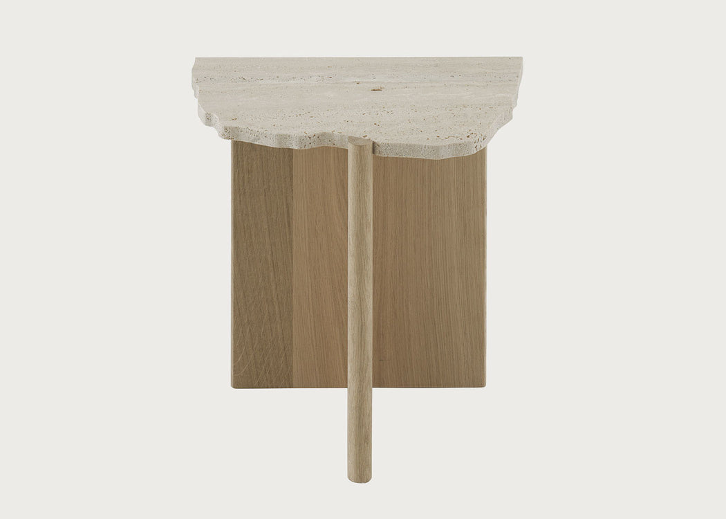 Rhea Side Table Travertine Top