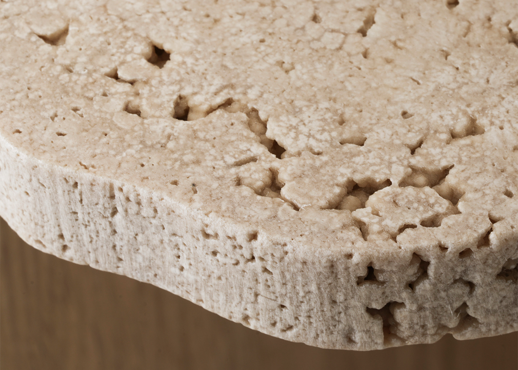 Rhea Side Table Travertine Top
