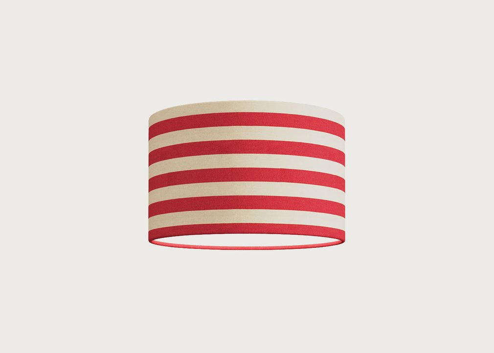 Big Stripe Lampshade Red