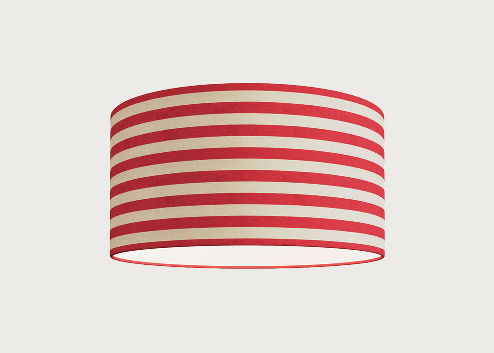 Big Stripe Lampshade Red