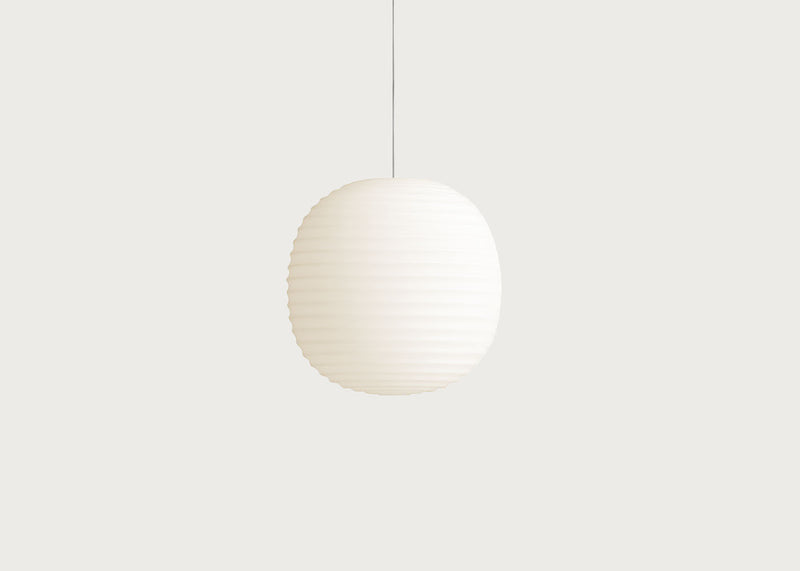 Lantern Pendant Light Frosted White Opal Glass
