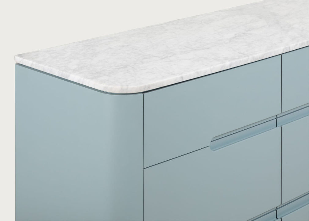 Florian 6 Drawer Wide Chest in Blue