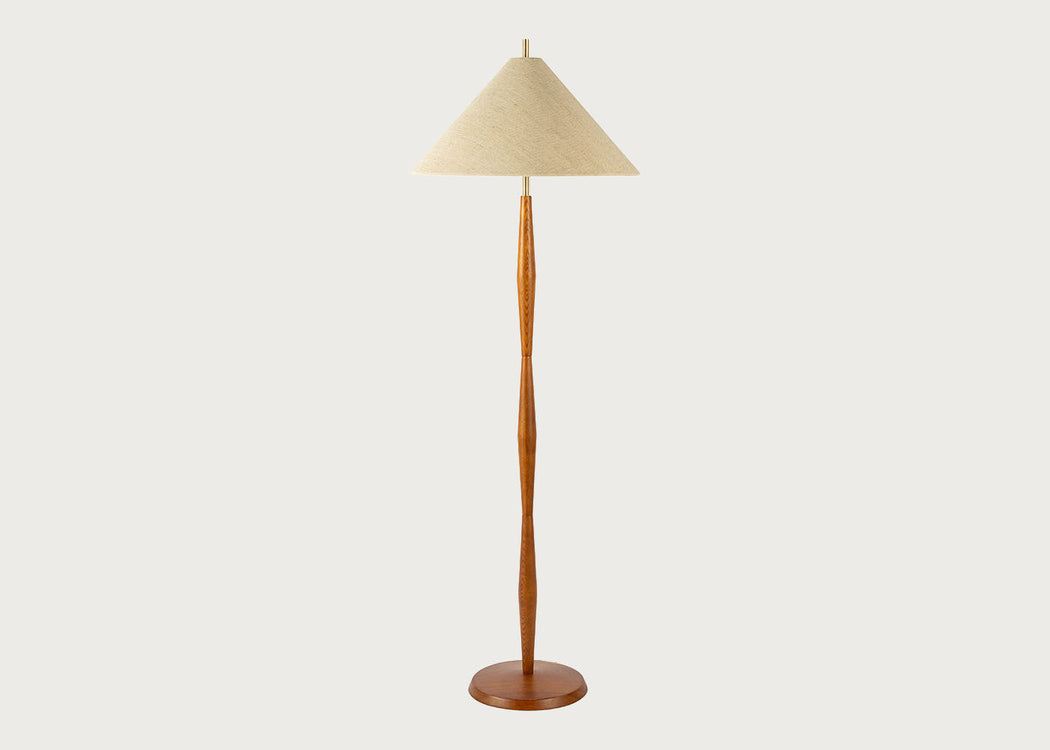Osaka Floor Lamp Walnut Finish