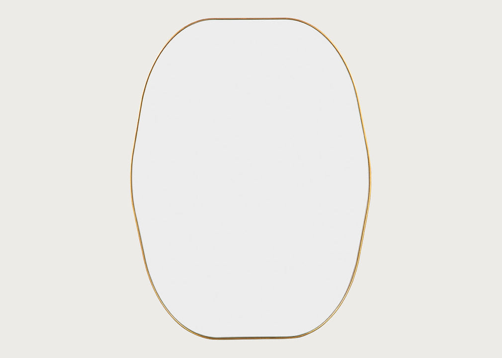 Fine Edge Dram Wall Mirror Gold 60 x 80cm